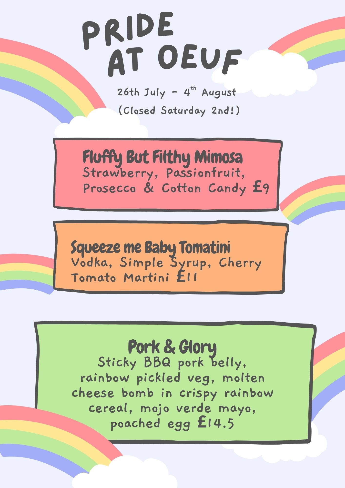 Pride at Oeuf Cafe Hove